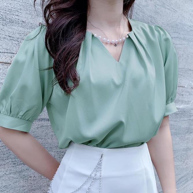Áo tay phồng ngắn
