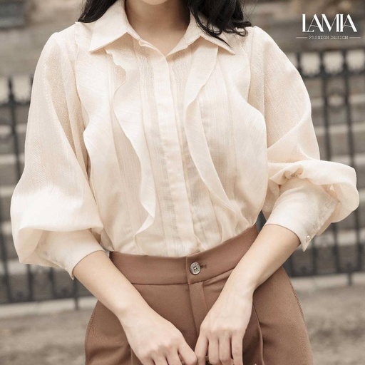 Áo sơ mi phối bèo