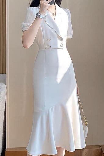 Đầm cổ vest